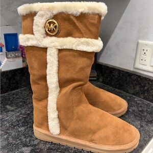 Michael Kors Brown and Cream Winter Boots